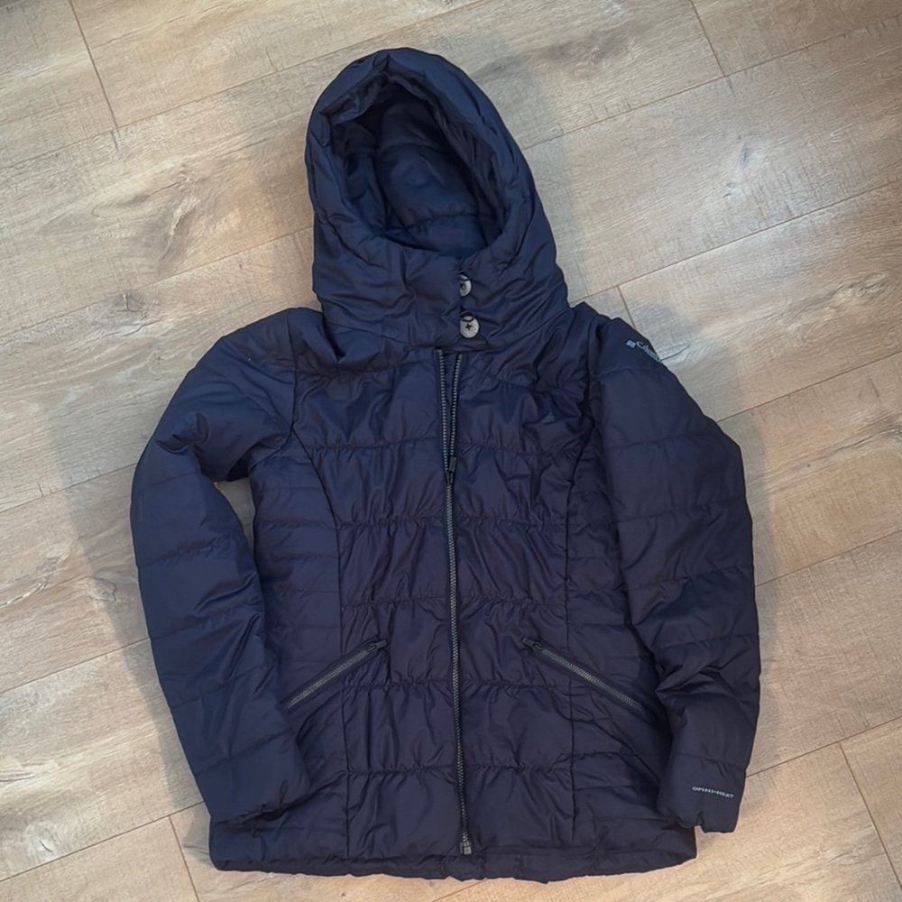 Columbia Navy Hooded Puffer Jacket